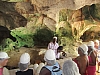 tourists outside green grotto caves